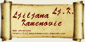 Ljiljana Kamenović vizit kartica